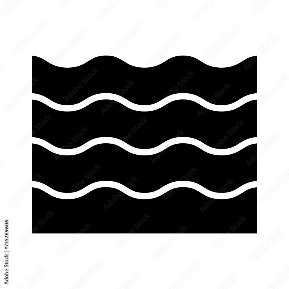 Obraz premium Wave Glyph Icon