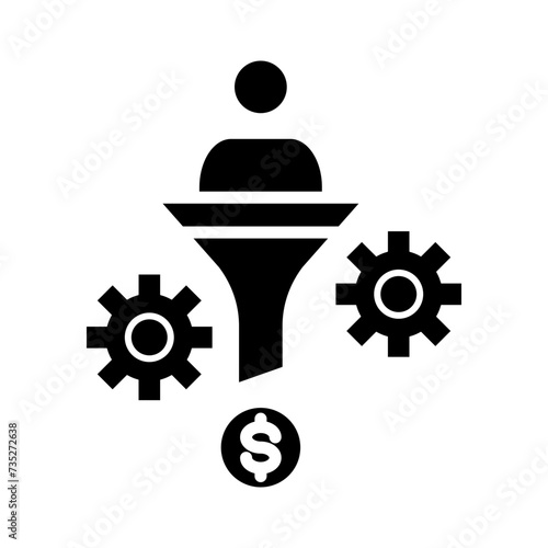 Conversion Rate Glyph Icon