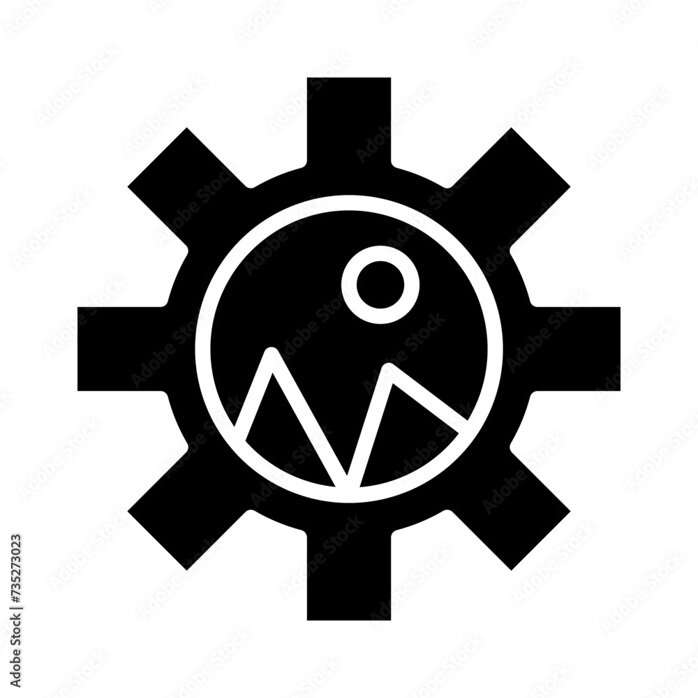 Obraz premium Content Optimization Glyph Icon