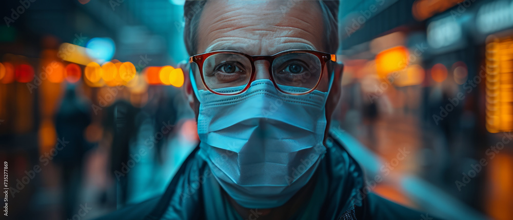 Businessman analyzes COVID-19's economic impact on global stock exchanges amid crisis and financial downturn.generative ai Businessman analyzes COVID-19's economic impact on global stock exchanges amid crisis and financial downturn.generative ai