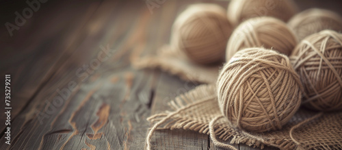 Earthy colored wool yarn ball