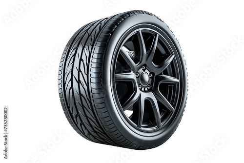 Tire Tread Wheel Rubber on Transparent Background, PNG photo