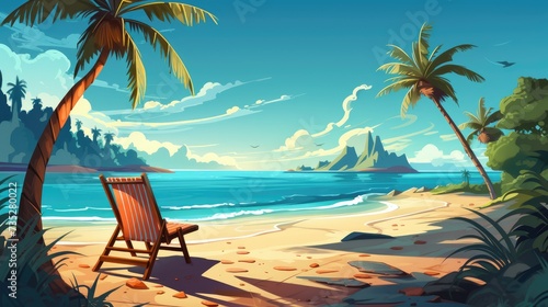 Beach Holiday Illustration of Summer Beach Background