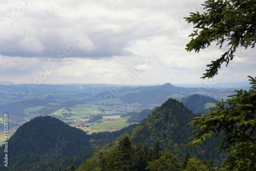 View from the slope of the Three Crowns, autumn Pieniny