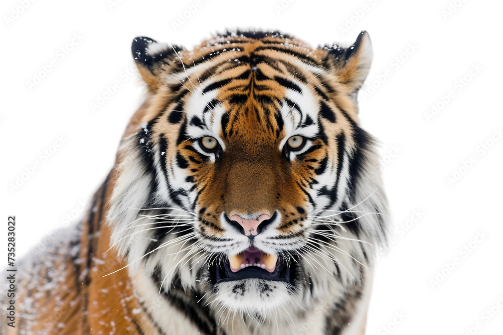 The Fierce Tiger on Transparent Background, PNG