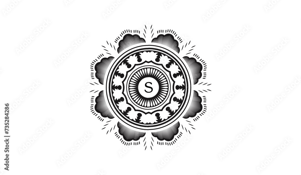 Luxury Wheel Star Alphabetical Logo Luxury Wheel Star Alphabetical Logo