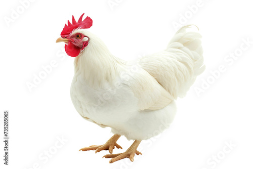 The Elegant White Chicken on Transparent Background, PNG