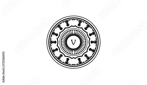 Luxury Wheel Shape Alphabetical Logo