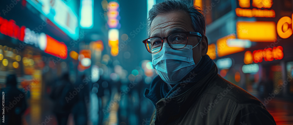 Businessman analyzes COVID-19's economic impact on global stock exchanges amid crisis and financial downturn.generative ai Businessman analyzes COVID-19's economic impact on global stock exchanges amid crisis and financial downturn.generative ai