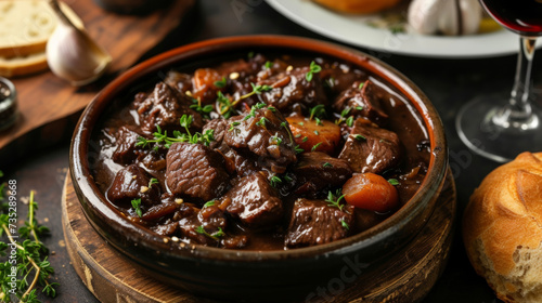 Take a trip to the heart of Burgundy France with each bite of this traditional Beef Bourguignon. Slowcooked to perfection over an open flame the tender beef and aromatic red