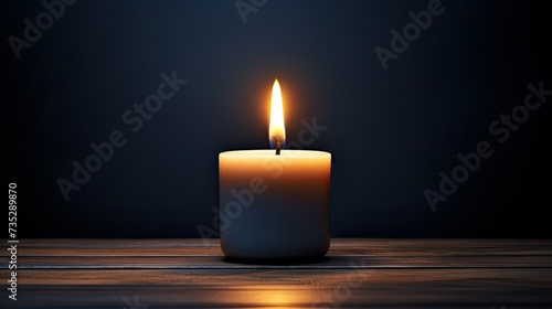 light candle in dark photo