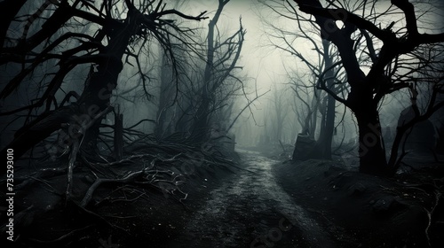 dark horror landscape