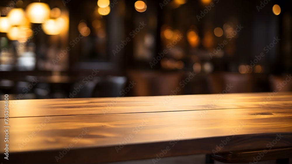 interior of a bar table background, ai generated