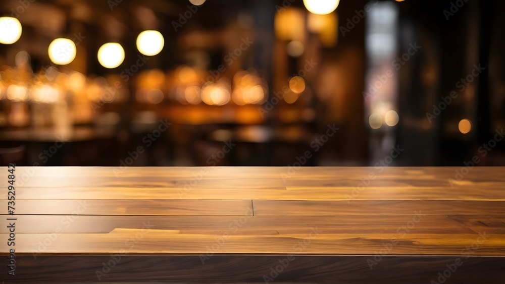 candles in bar table background, ai generated