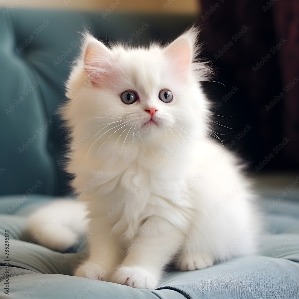 beautiful white persian cat generative ai