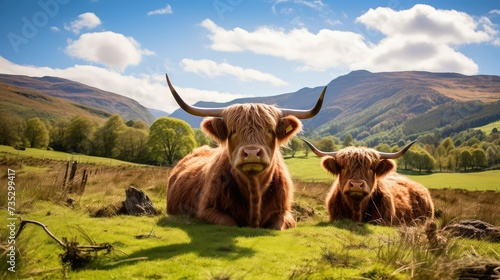 cattle highland cows photo