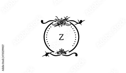 Luxury worm in the apple Alphabetical Logo