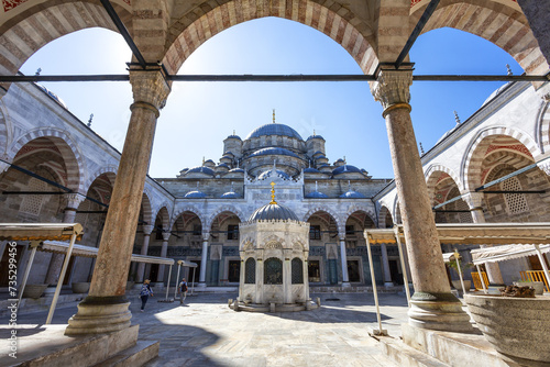 Beautiful view of the Yeni Cami Mosque in Istanbul photo