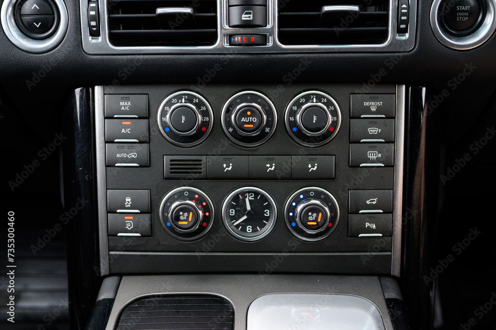 Fototapeta premium Climate control panel of a car