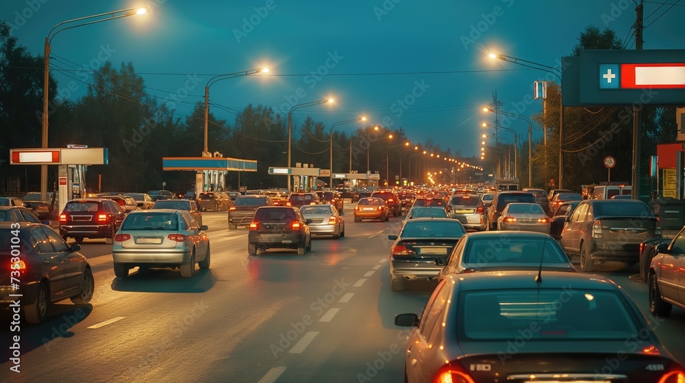Traffic jam in the city