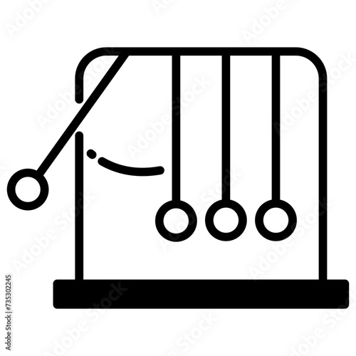 Momentum energy glyph and line vector illustration