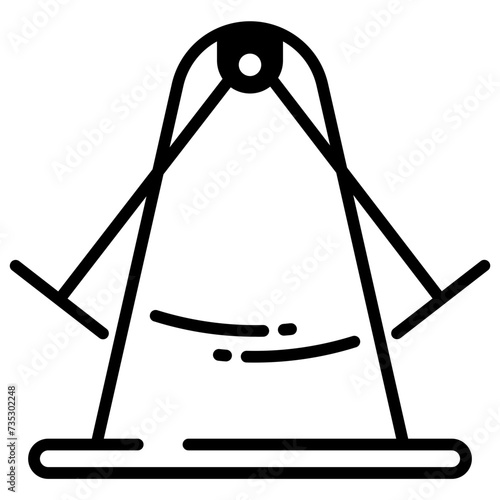 Kinetic energy glyph and line vector illustration
