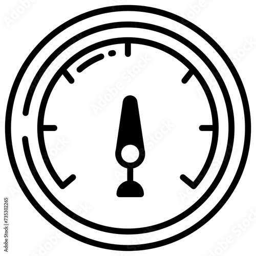 barometer glyph and line vector illustration