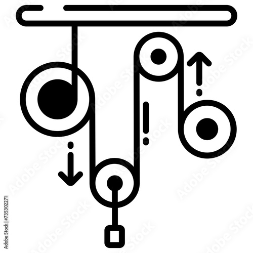 hydroelectricity glyph and line vector illustration