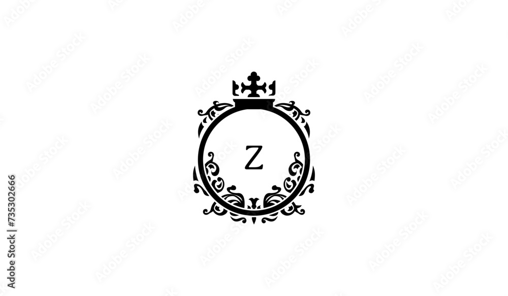 Naklejka premium Luxury Watch Style Alphabetical Logo