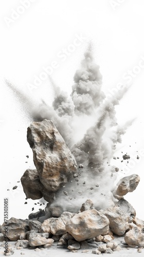 Explosion of stone