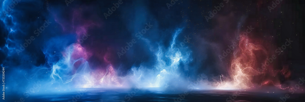 Cosmic Dreamscape: A Majestic Galaxy Filled with Nebulas, Stars, and Cosmic Dust, Set Against the Tranquil Beauty of a Night Sky