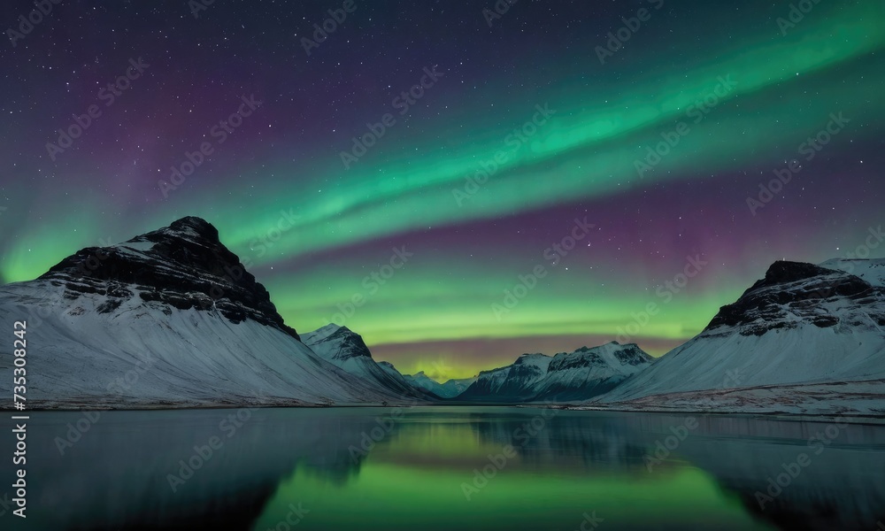 Celestial Overdrive: Vibrant Northern Lights Illuminate Icelandic Peaks