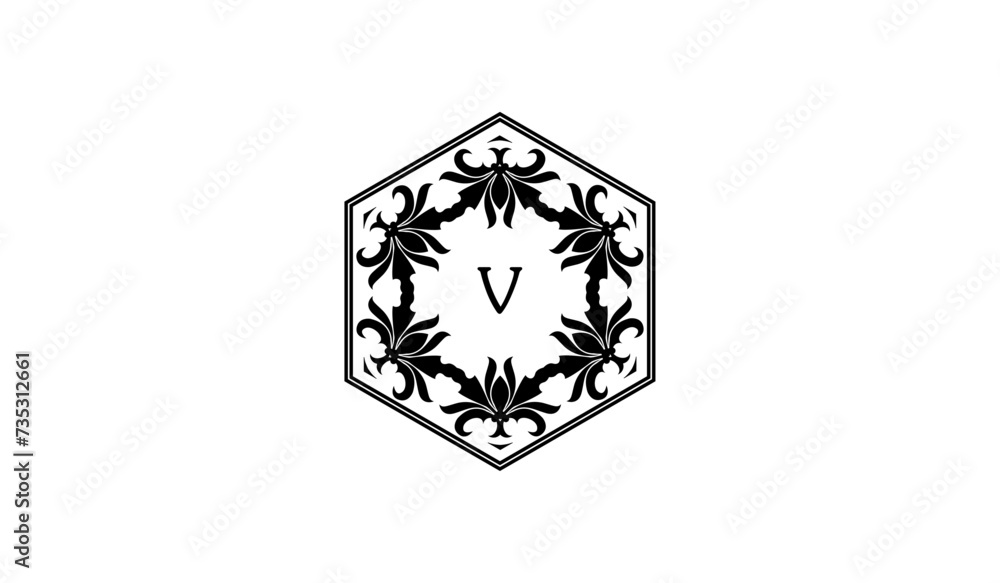 Luxury Round Frame Alphabetical Logo Luxury Round Frame Alphabetical Logo