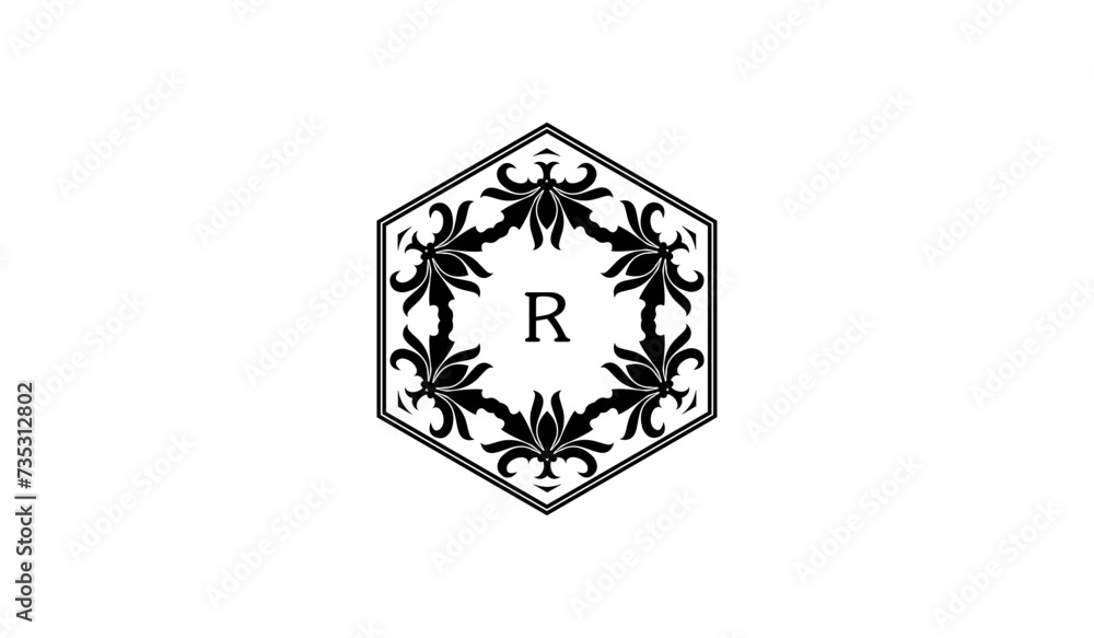 Luxury Round Frame Alphabetical Logo