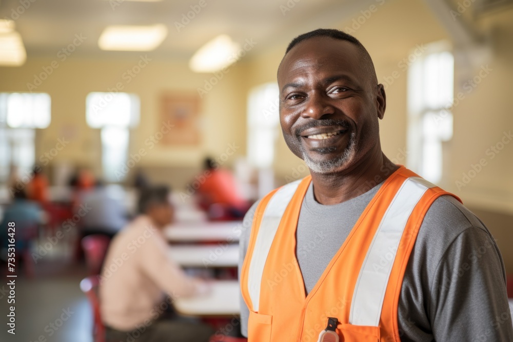 Portrait of a smiling male volunteer at community center Portrait of a smiling male volunteer at community center