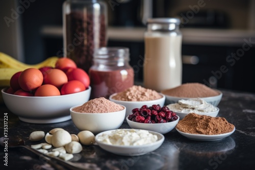 Close up of a served protein breakfast