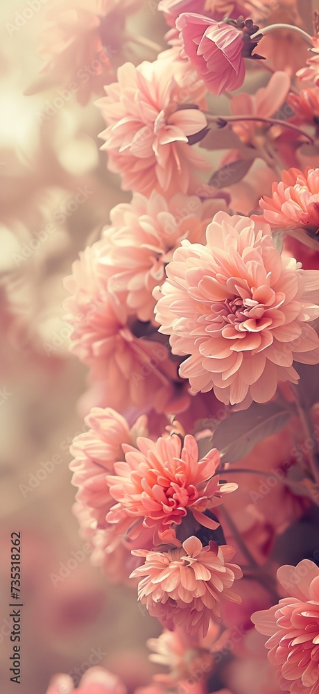 a bunch of pink flowers