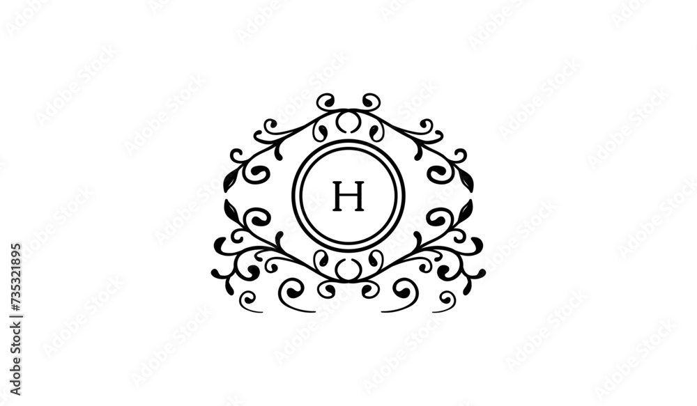 Luxury Spiral Circular Alphabetical Logo Luxury Spiral Circular Alphabetical Logo