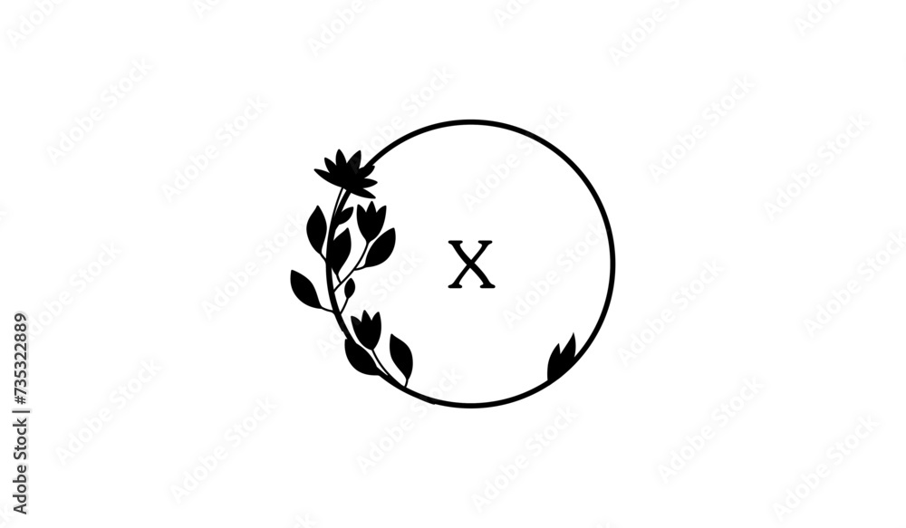 Luxury Circular Leaf Alphabetical Logo Luxury Circular Leaf Alphabetical Logo