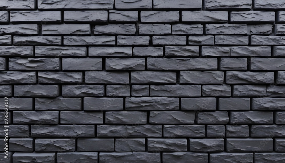 Lavic obsidian grey stone bricks brickwall, opache, uneven pattern