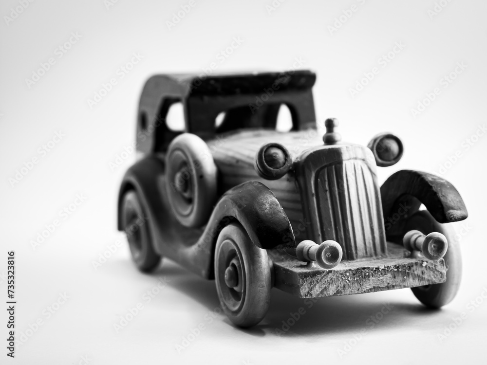 Toy Car Wooden, Antique background