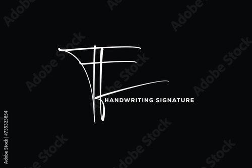 TT initials Handwriting signature logo. TT Hand drawn Calligraphy lettering Vector. TT letter real estate, beauty, photography letter logo design.