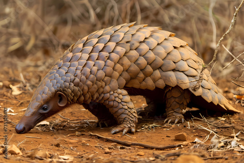 Pangolin - Africa and Asia - A group of unique, scale-covered mammals known for their defense mechanism of rolling into a ball. They are the most trafficked mammals in the world and are threatened 
