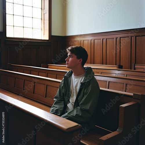 young adult in court