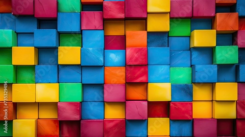 construction colorful building blocks