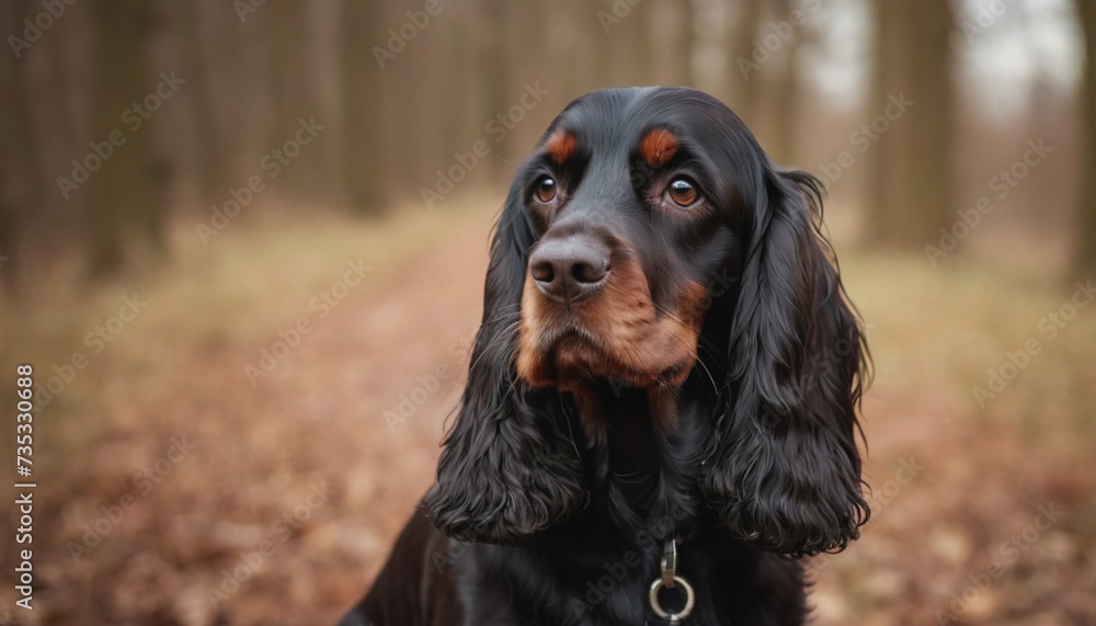 English Cocker spaniel, dog at dawn, purebred dog in nature, happy dog, beautiful dog English Cocker spaniel, dog at dawn, purebred dog in nature, happy dog, beautiful dog