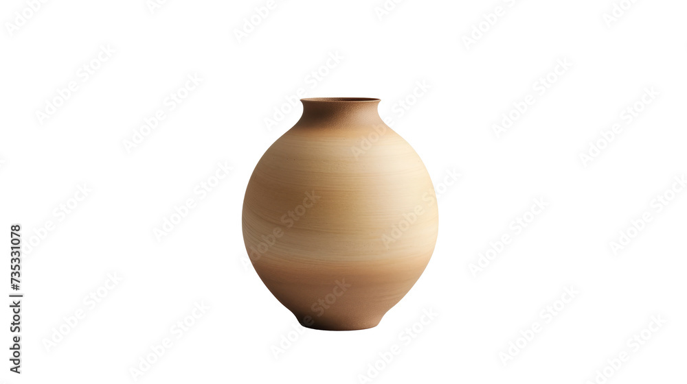 Ceramic vase, Antique ceramic jar, Clay ceramic bowl, isolated on transparent background