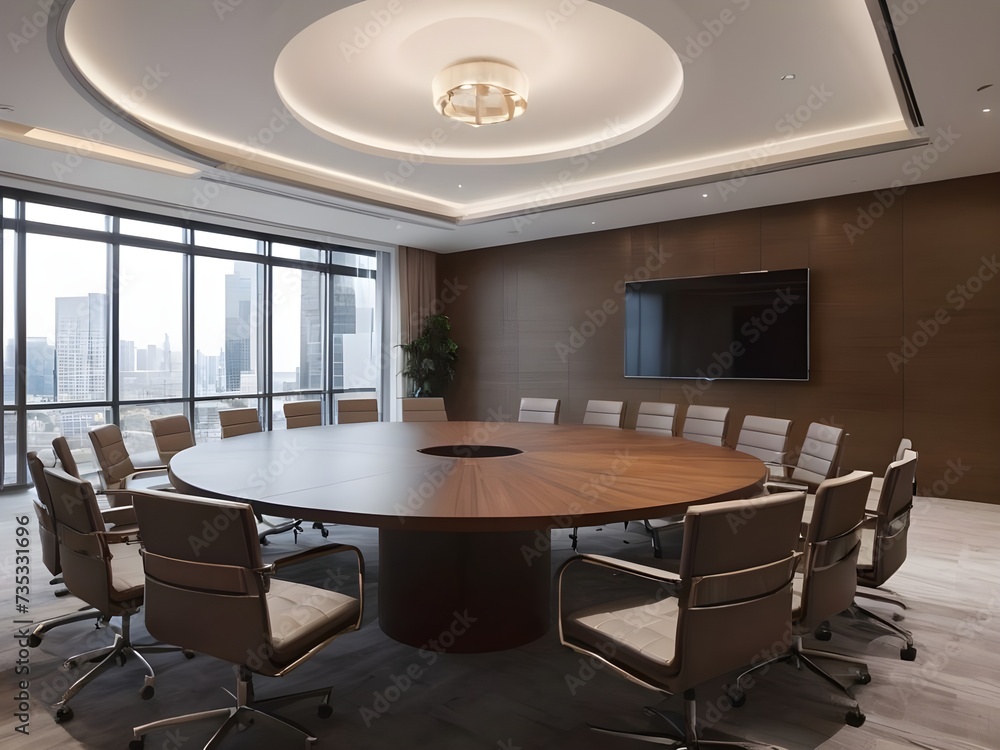 Business Strategy: A Glimpse into a Modern Corporate Meeting Room, generative AI Business Strategy: A Glimpse into a Modern Corporate Meeting Room, generative AI