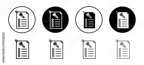 Key takeaway vector icon set collection. Key takeaway Outline flat Icon.