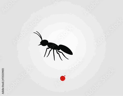 Flea solid icon, pests concept, home parasite jumping insect sign on white background, Flea silhouette icon in glyph style for mobile concept and web design. Vector graphics